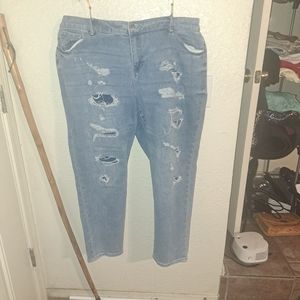 Lane Byrant ripped jeans